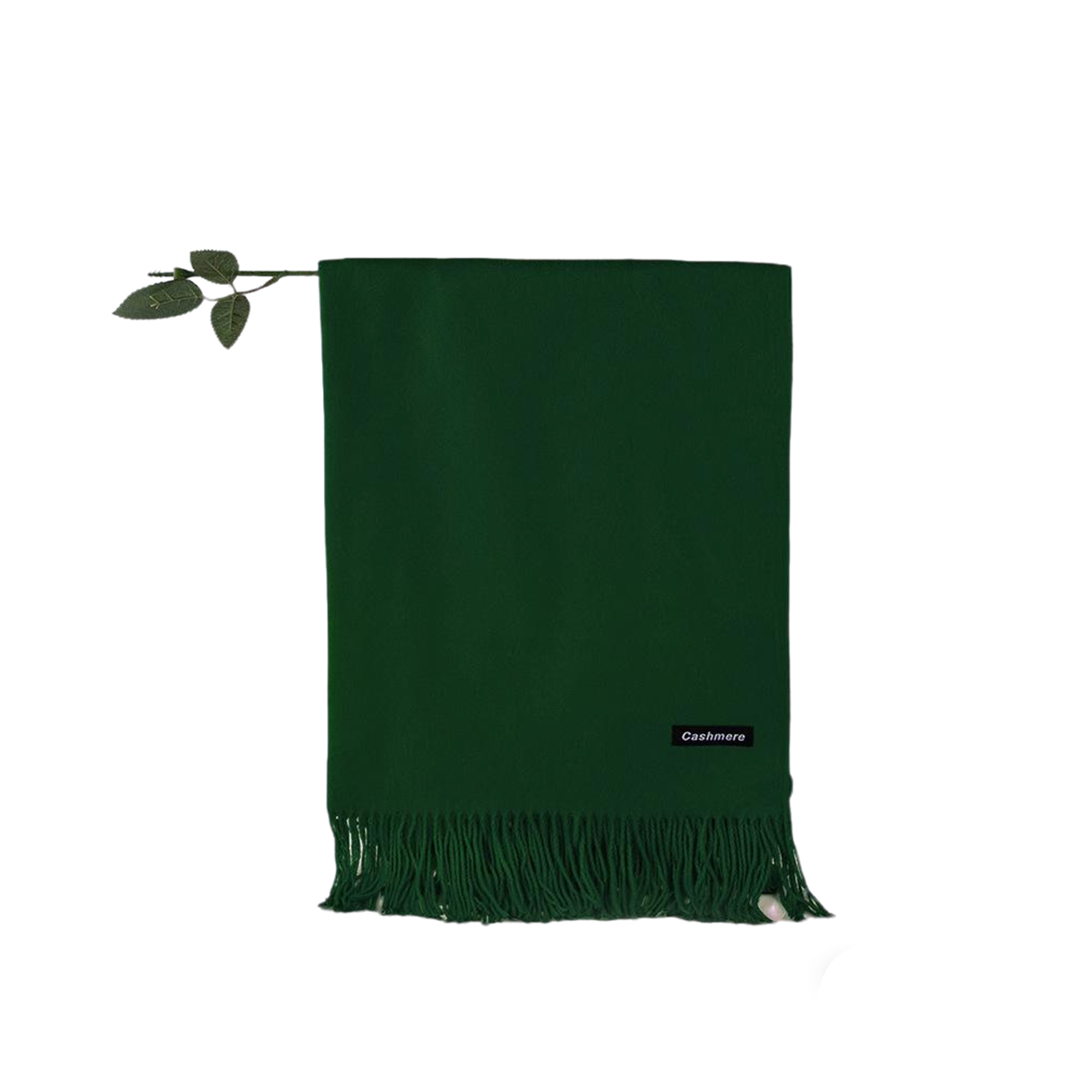 Soft Imitation Cashmere Woven Scarf With Fringe 71" By 28" 11