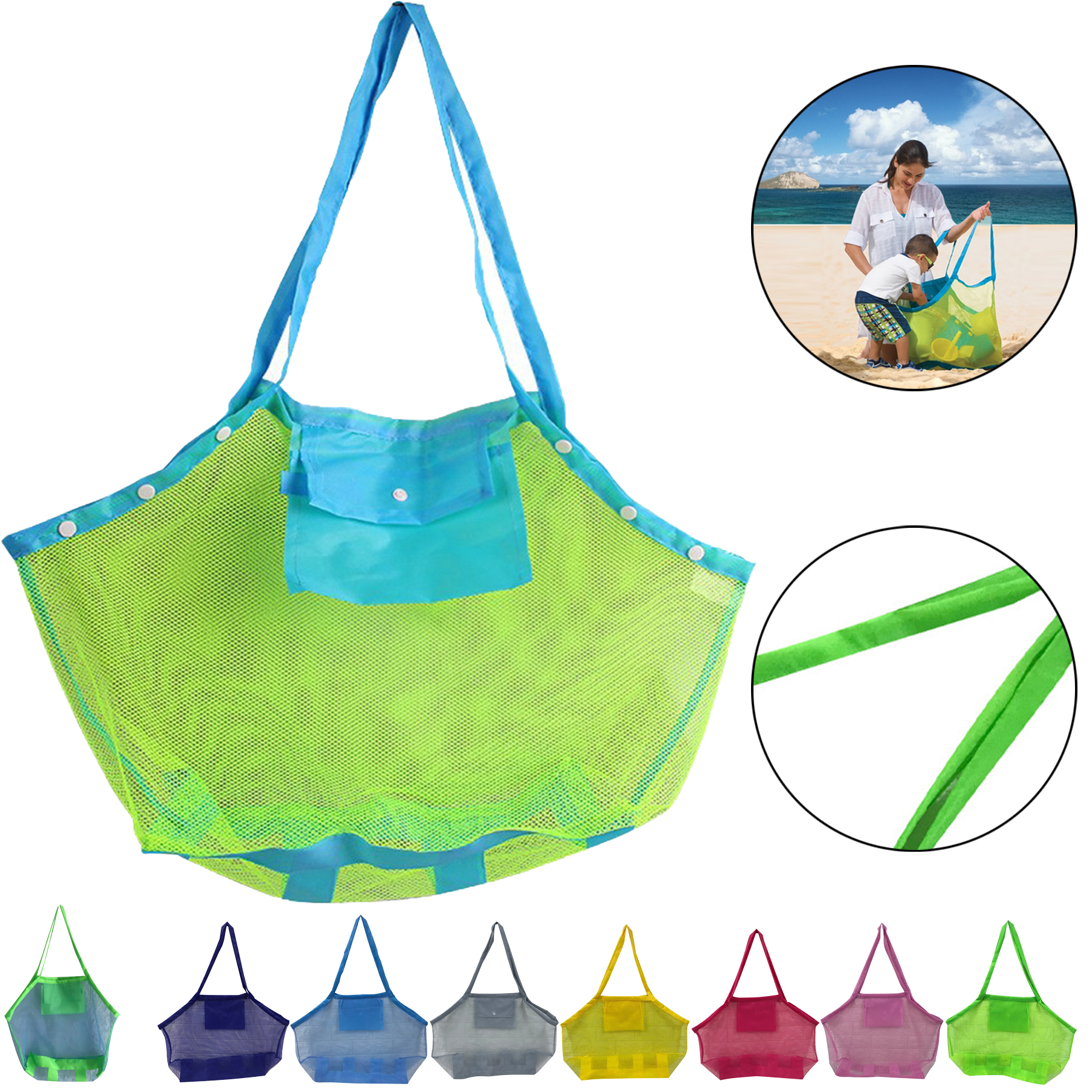 Extra Large Mesh Beach Bag, custom tote bag with logo imprint 1
