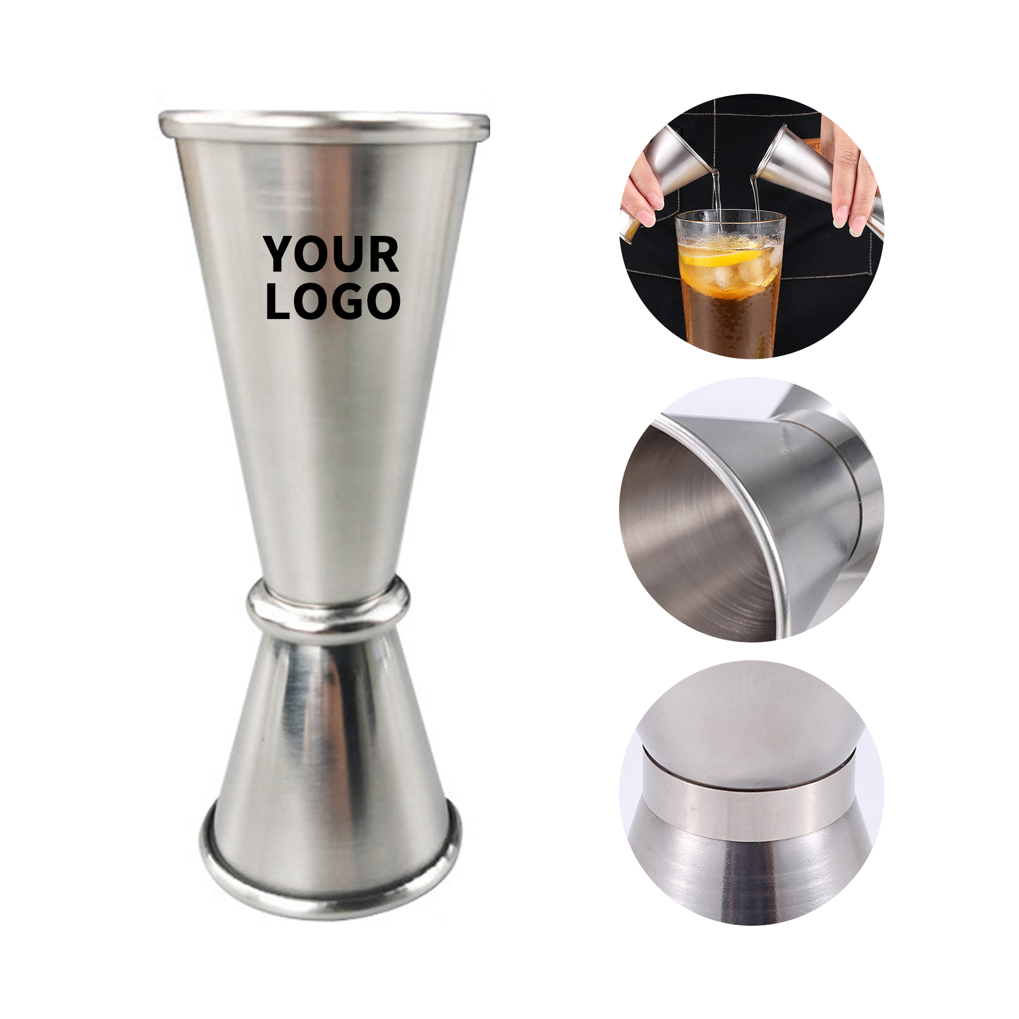 Stainless Steel Cocktail Jigger 1.9" Length X 5" Width 2