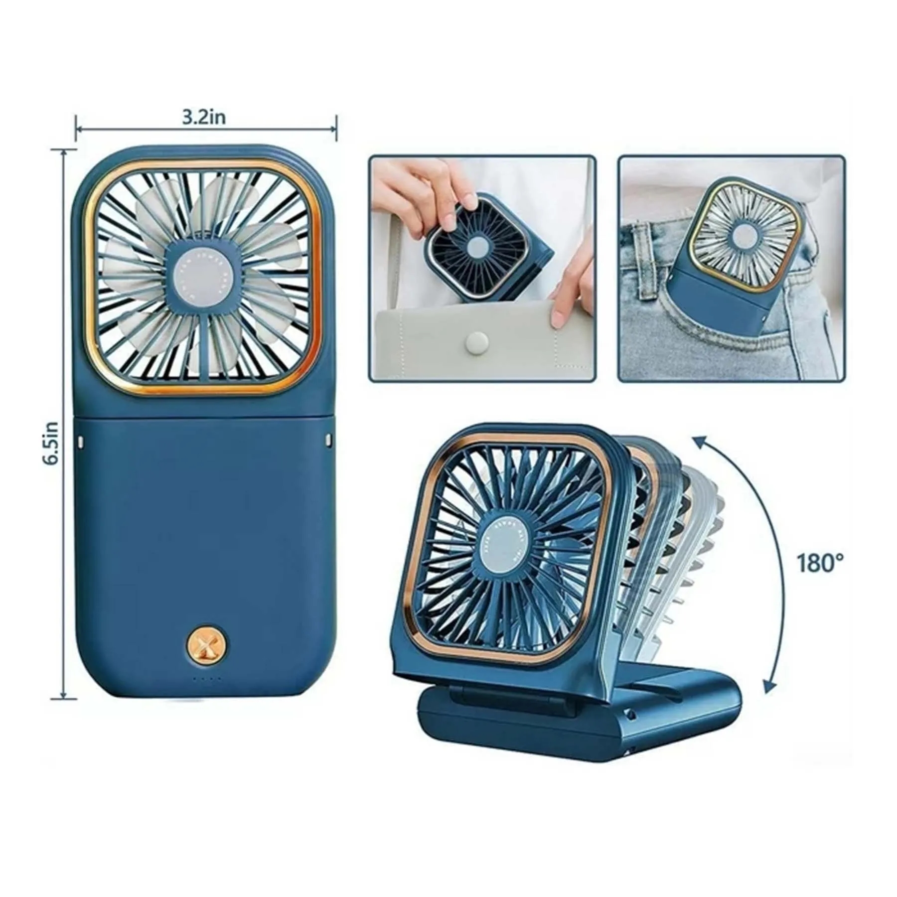 Mini Handheld Necklace Fan 7