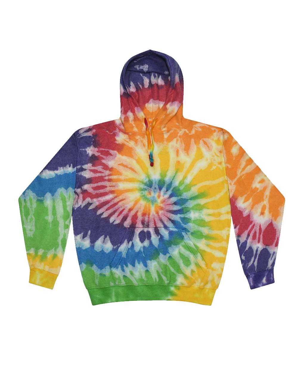 Unisex Tie-Dyed Cloud Inside-Out Fleece Hooded Sweatshirt - 8600 15