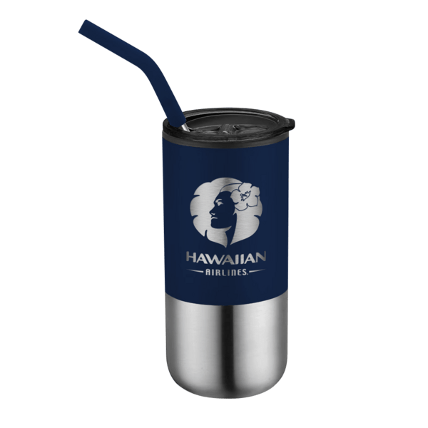 Destin 16oz Double Wall Tumbler w Straw 4