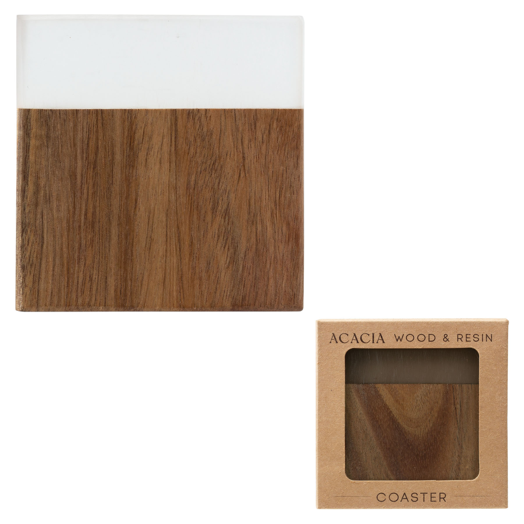 Acacia Wood and Resin Coaster 3