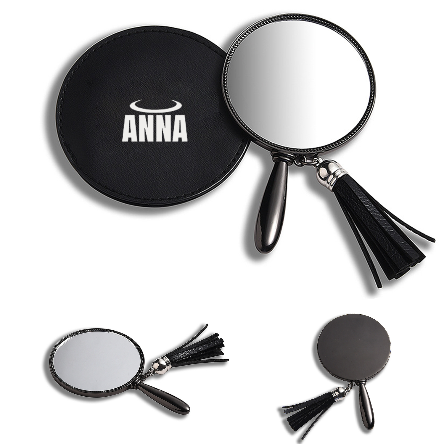 Pocket Mirror With Pu Leather Case Cover 2