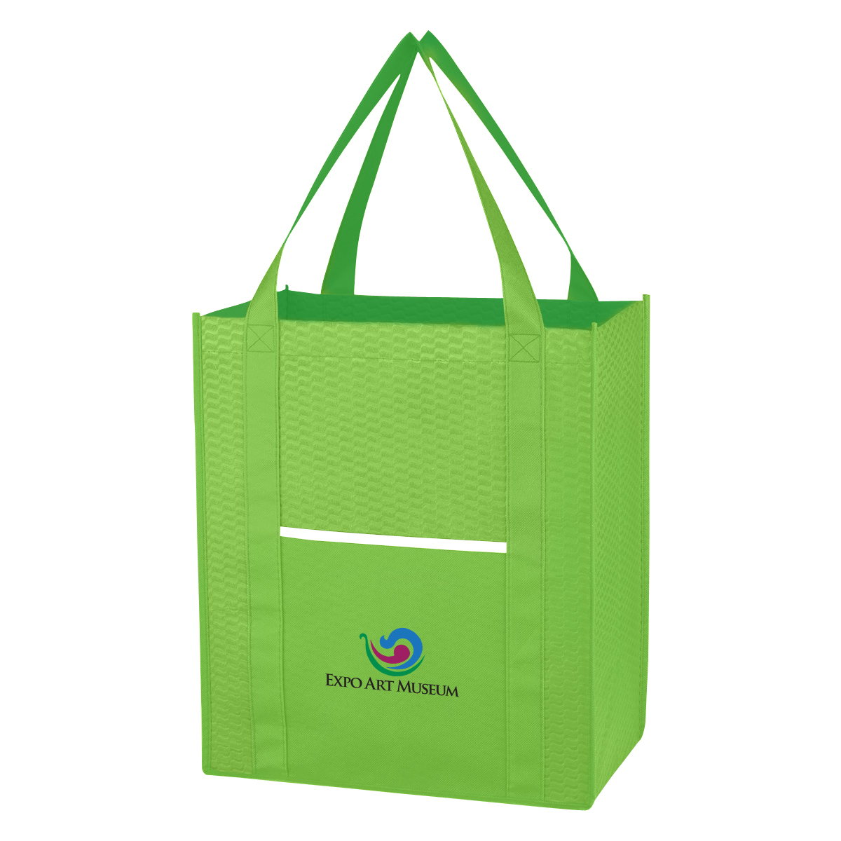 Non-Woven Wave Shopper Tote Bag 15