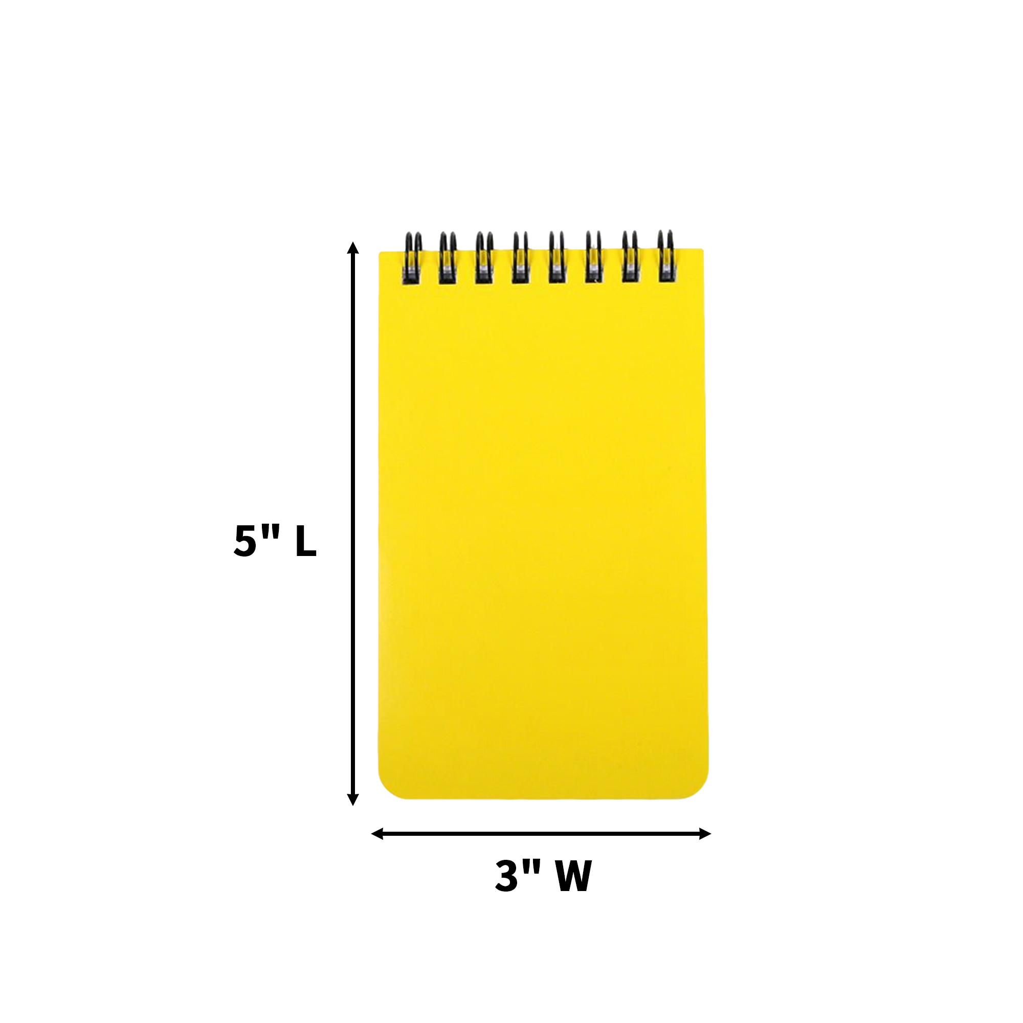 Waterproof Pocket Spiral Notebook With Ruler 5" x 3" 4