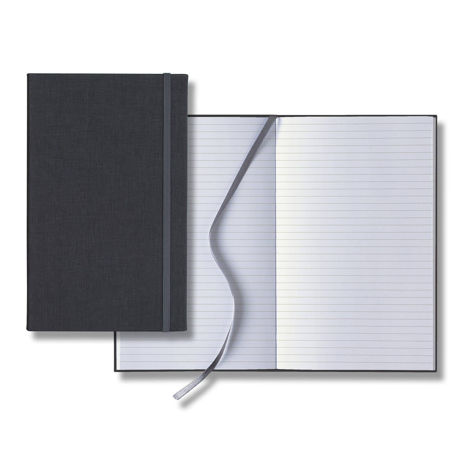 Castelli Linen Banded Medio Lined White Page Journal 2