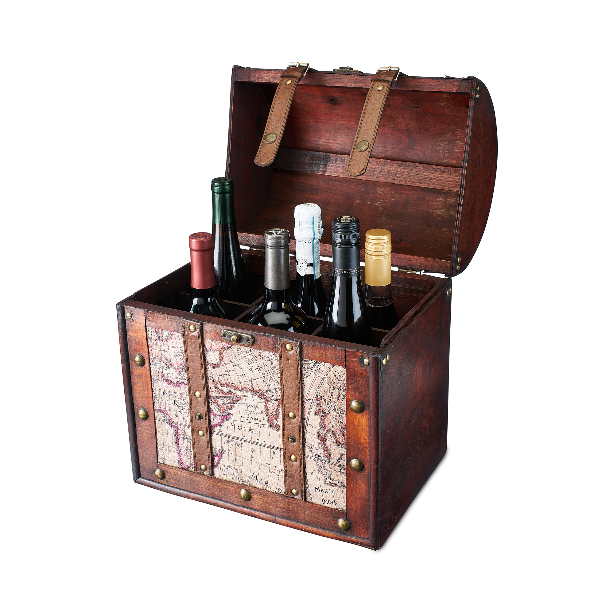 Twine Living® 6 Bottle Old World Wine Box 7