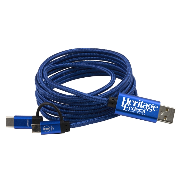 "OSLO" 5-in-1 Braided 6 Ft. Long Cell Phone Charging Cable 24