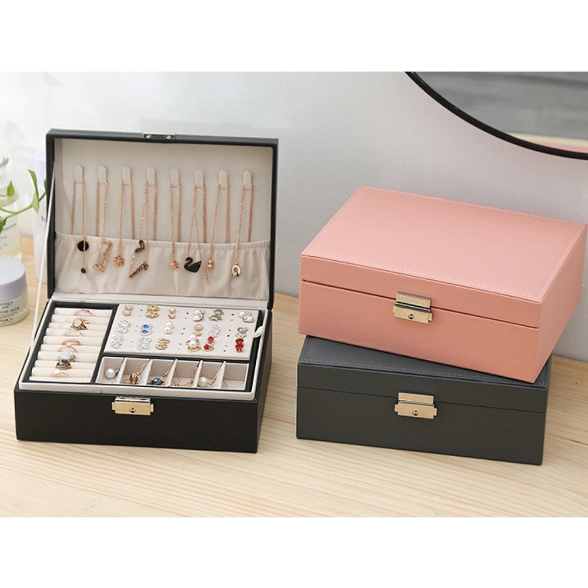 2 Layer Women Jewelry Box Organizer 2
