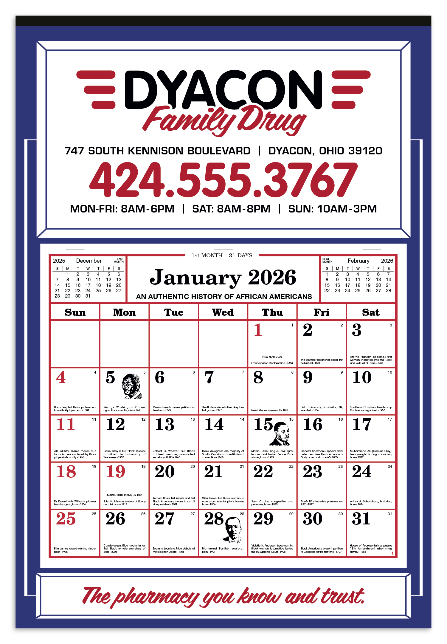 Skinner & Kennedy® Apron Calendar 4