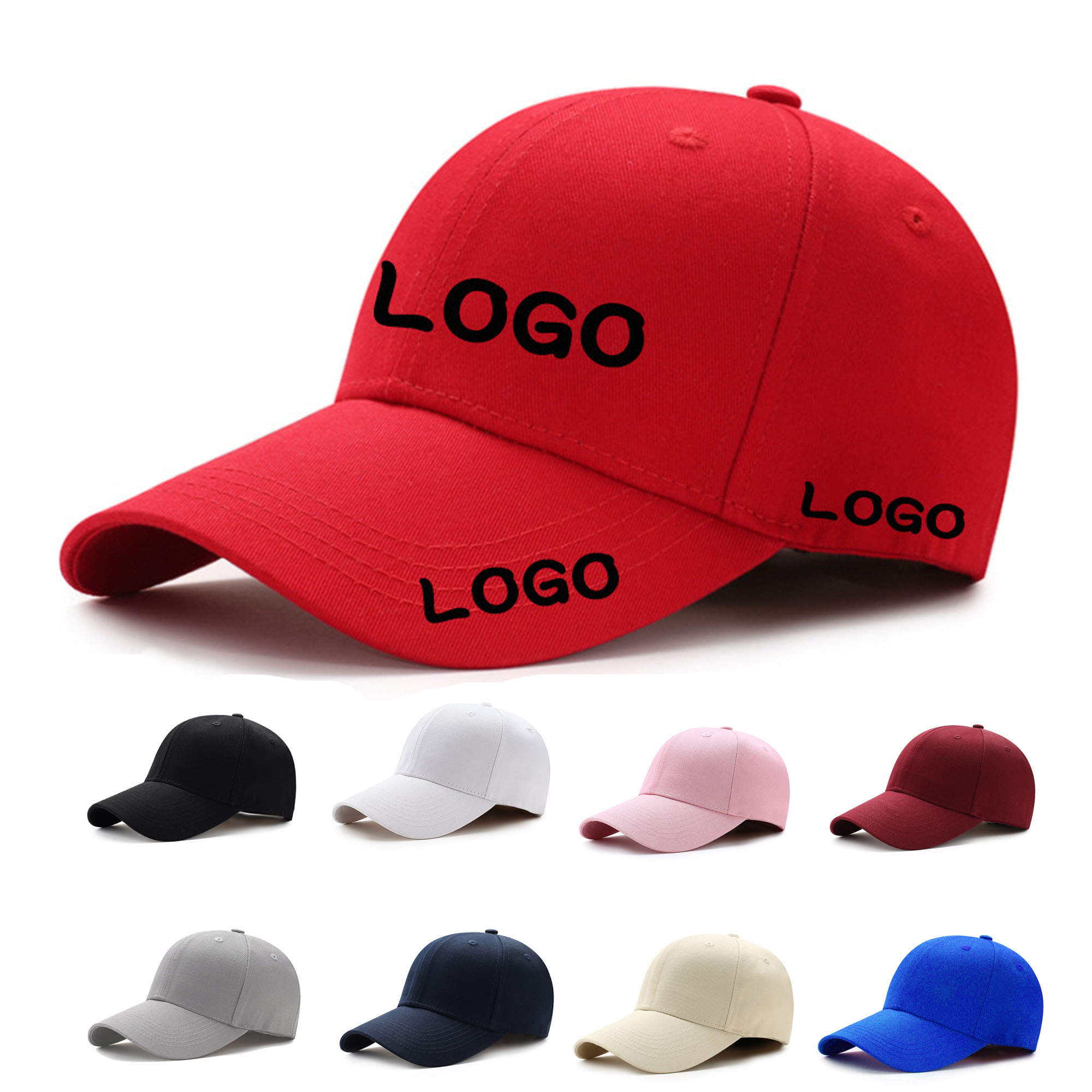 MOQ10 Classic Cotton 6 Panel Baseball Cap 2