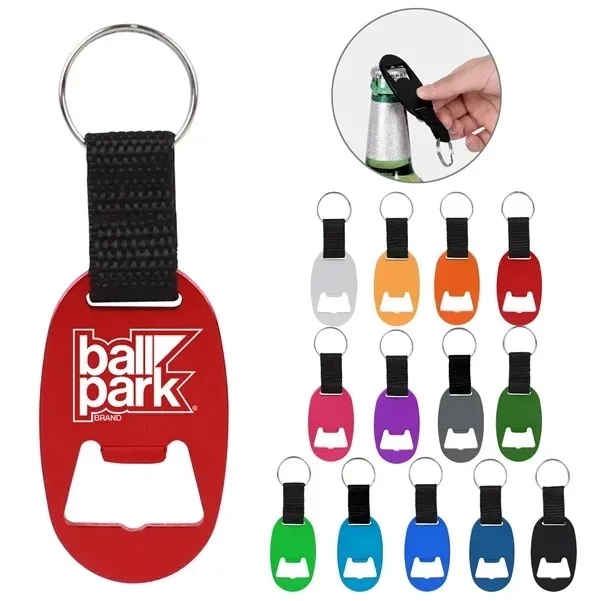 Oval Beer Bottle Opener Keychain 2