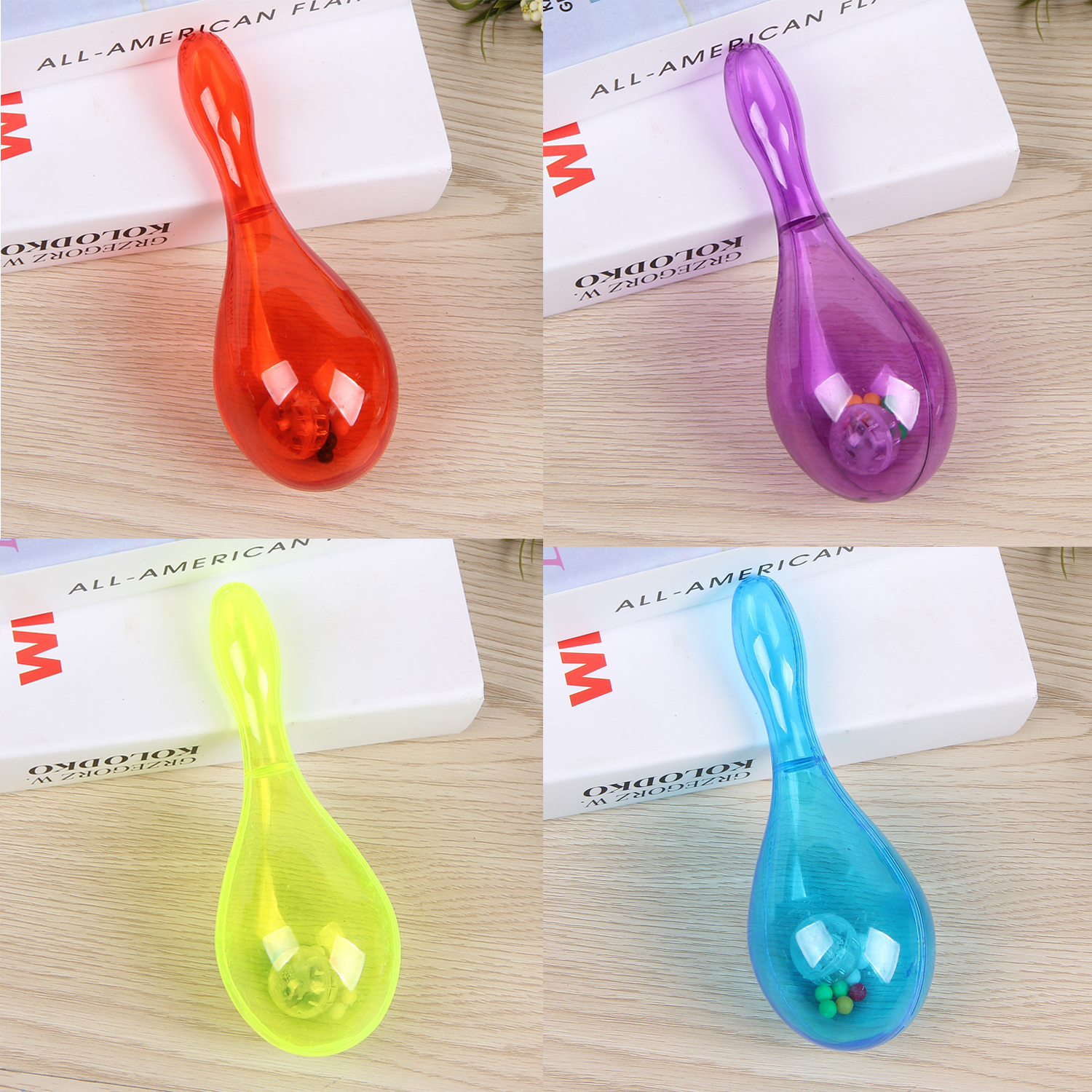 7" Plastic Glitter Maraca 3