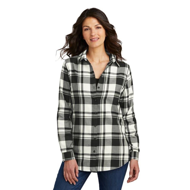 Port Authority Ladies Plaid Flannel Tunic . 8