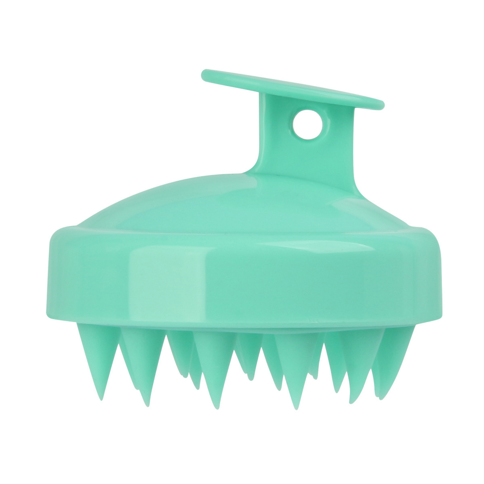 Food Grade Silicone Scalp Shampoo Brush With Soft Bristle 3" Diameter X 2.6" Height 5