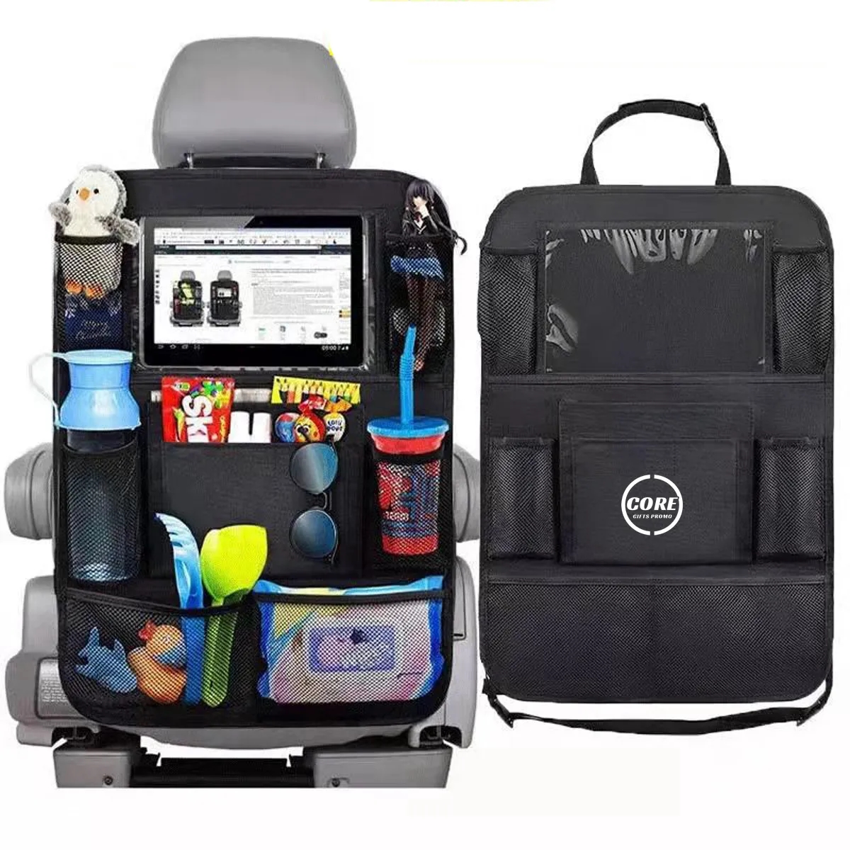 Backseat Car Storage Bag With Touch Screen Tablet Holder 4