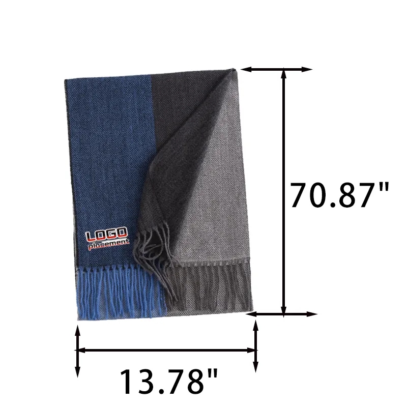 Winter Plaid Imitation Cashmere Scarf Clashing Colors 1