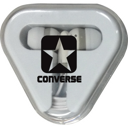 Travel Ear Buds In Triangle Case 1