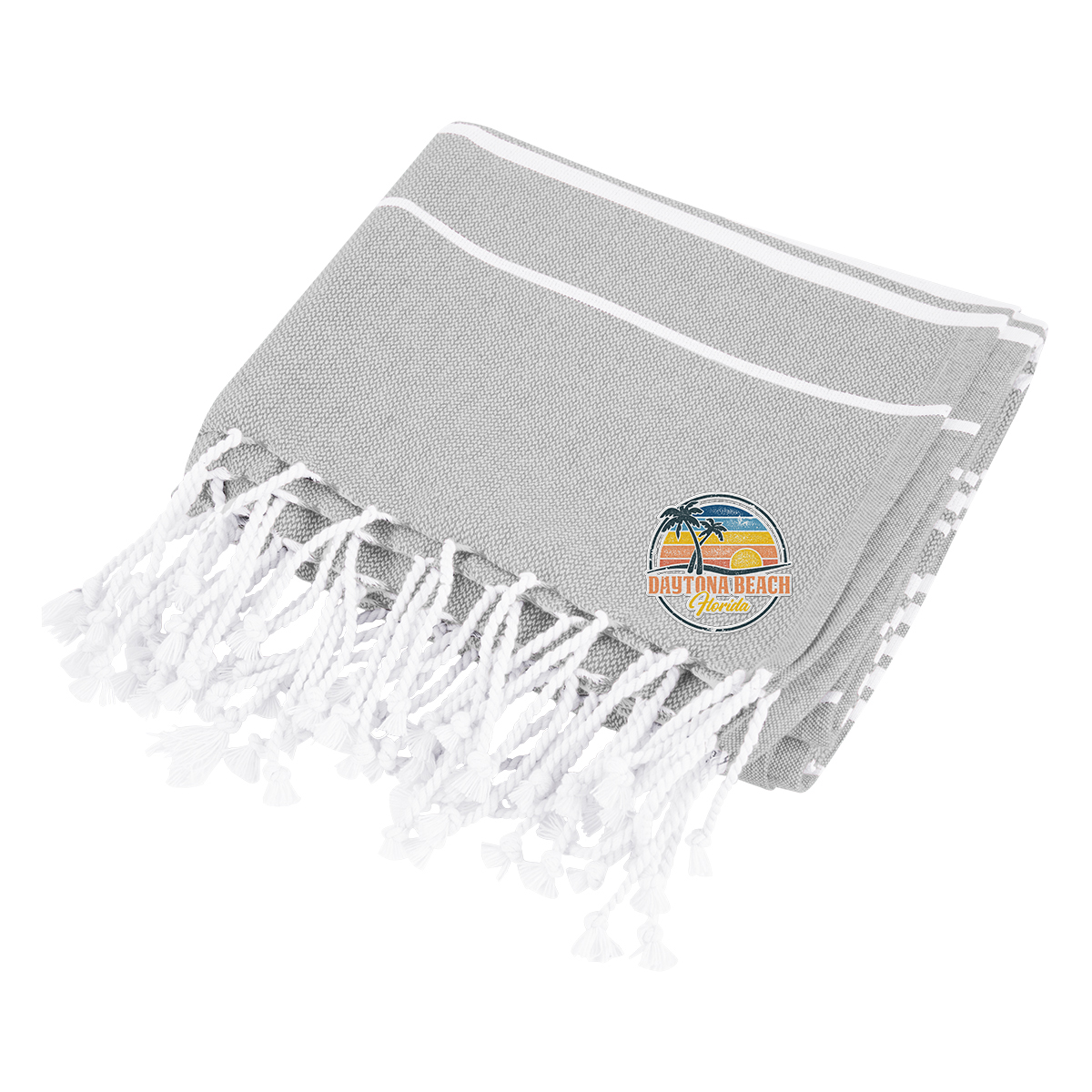 Recycled Beach Blanket With Tassel Fringe 15