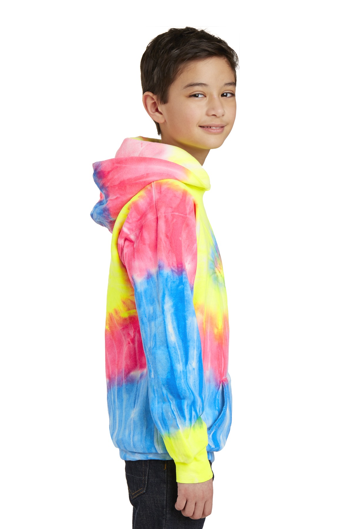 Port & Co Youth Tie-Dye Pullover Hooded Sweatshirt. PC146Y 38