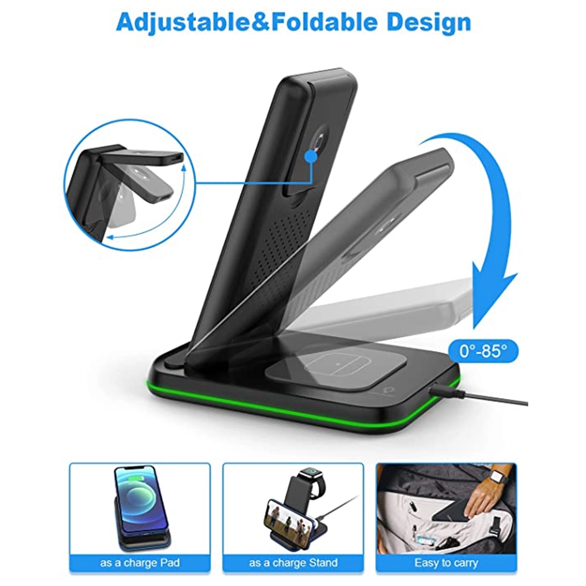 Folding 3-In-1 Wireless Charger 6