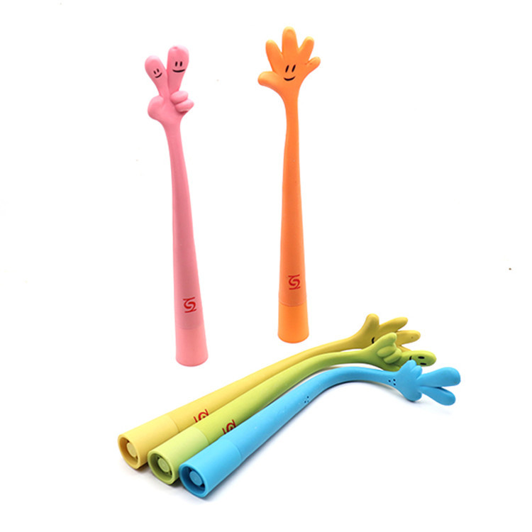 Funny Bending Hand Sign Ballpoint Pens for School Office 3