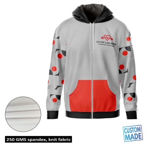 Unisex & Kids' Sublimation 250G Lightweight Full-Zip Hoodie 2