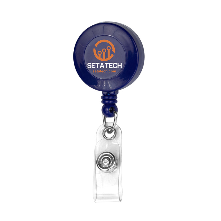 "Bellefontaine VL" 30" Cord Round Retractable Badge Reel and Badge Holder with Rotating Alligator Cl 15