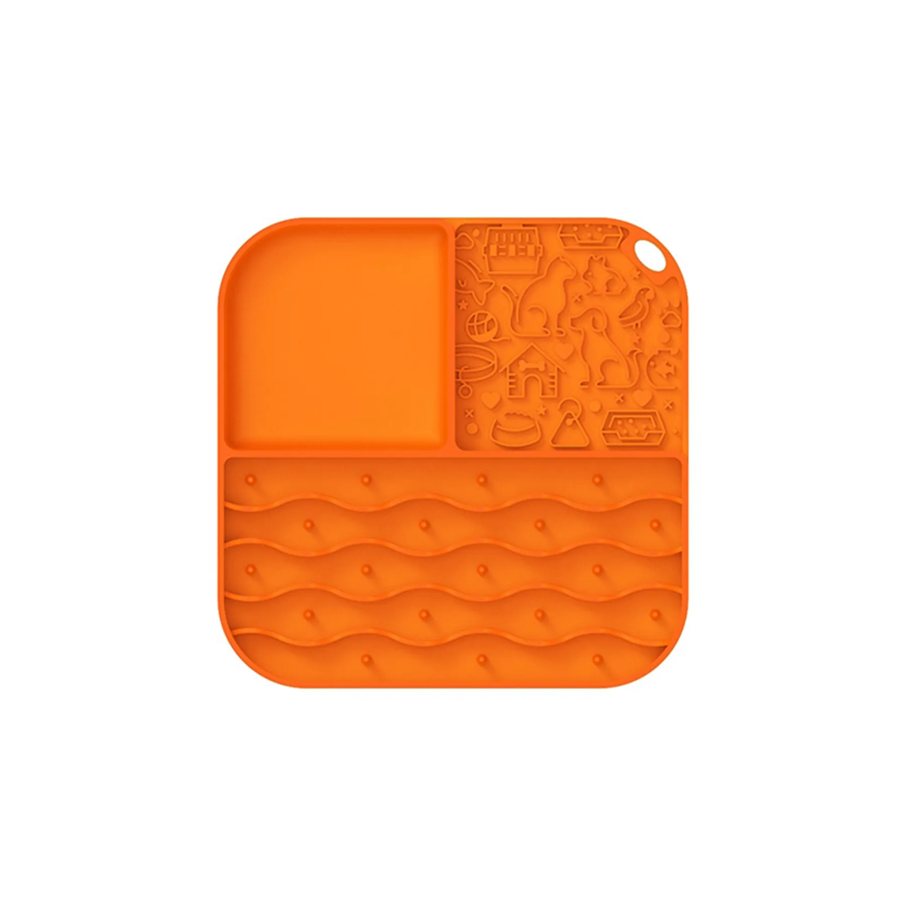 4 Compartments Square Silicone Slow Pet Feeder 3