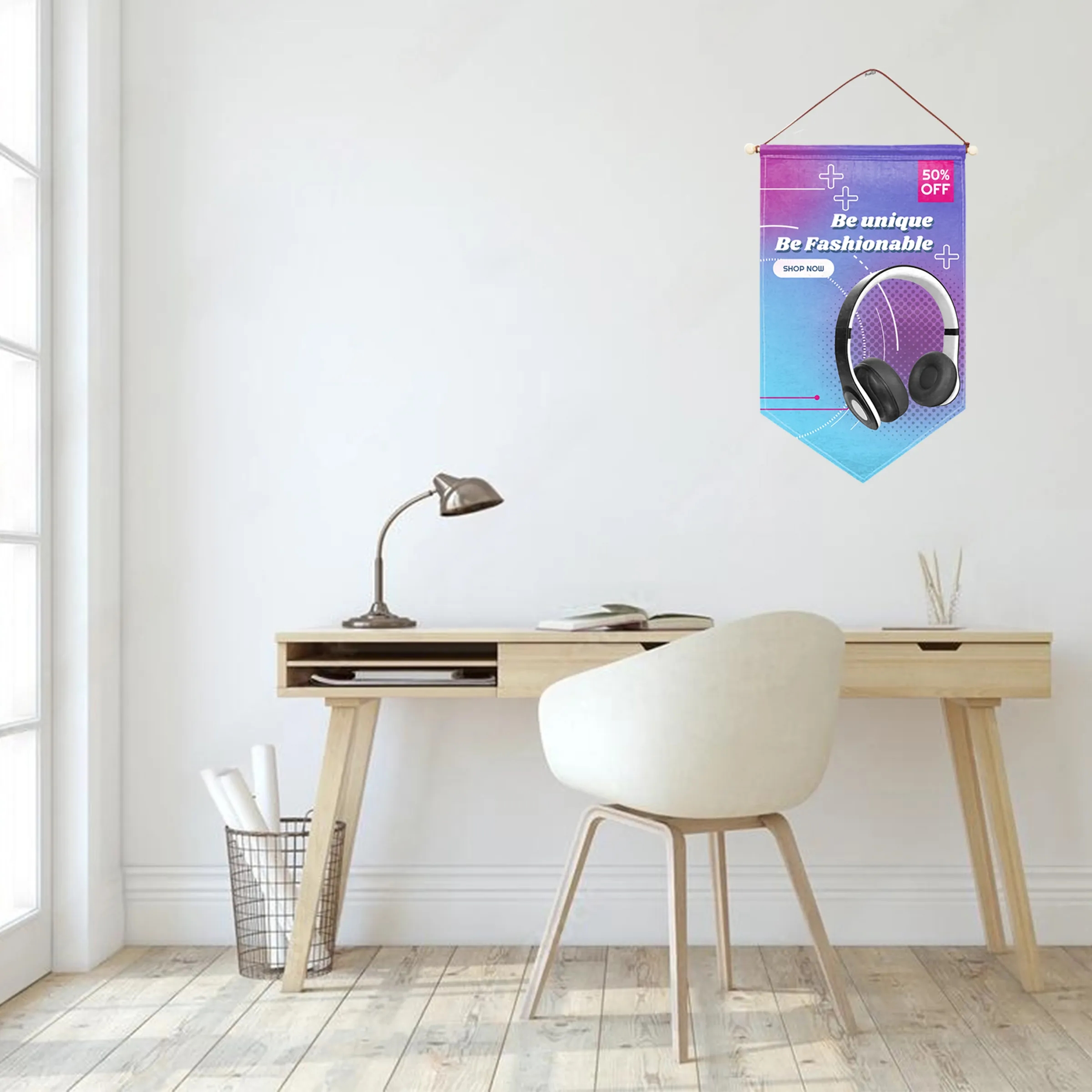30"x48" Custom Felt Hanging Banner - Solid Back 5