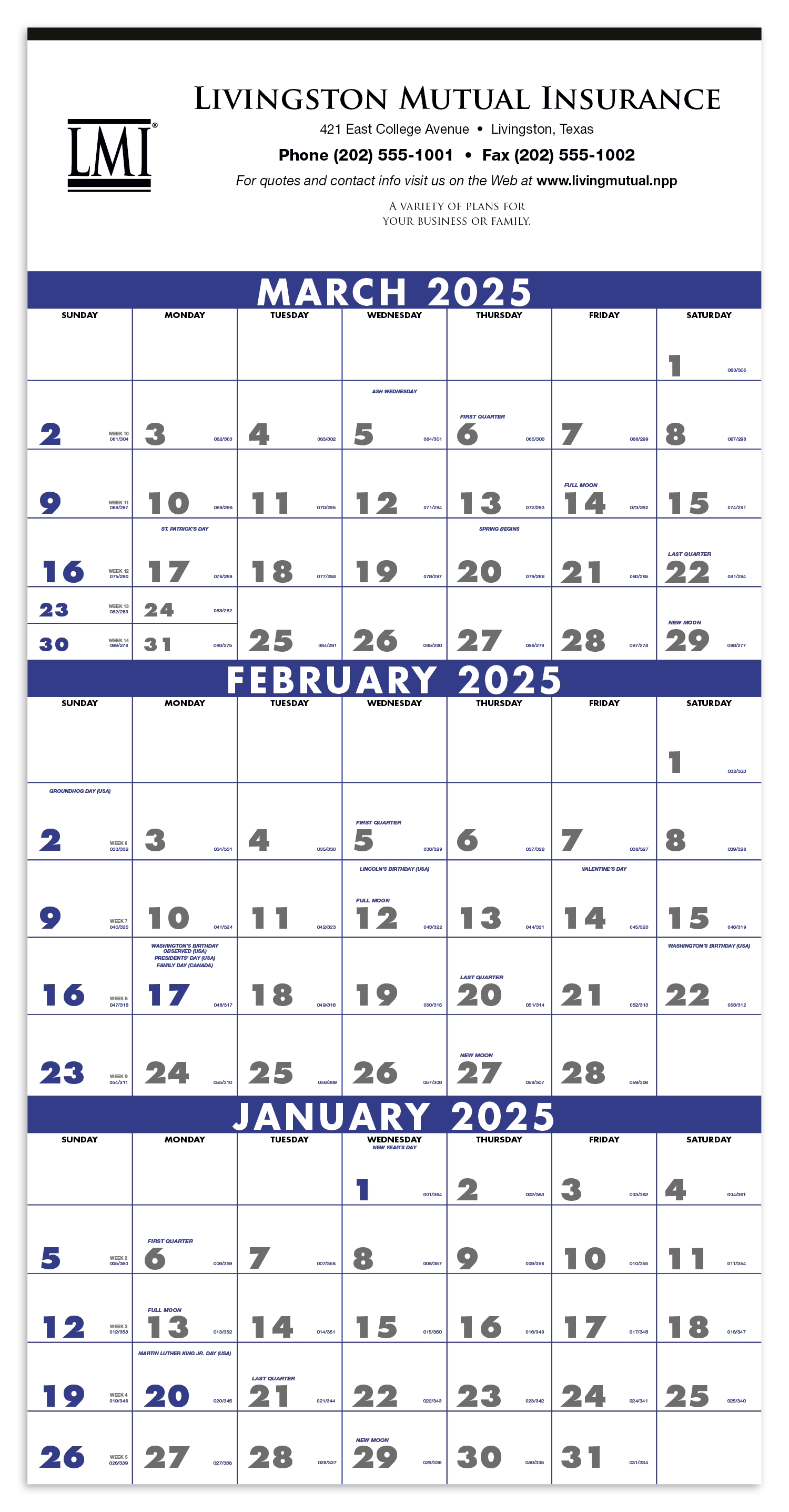 Triumph® Calendars 3-Month Planner (4-Sheet) 4
