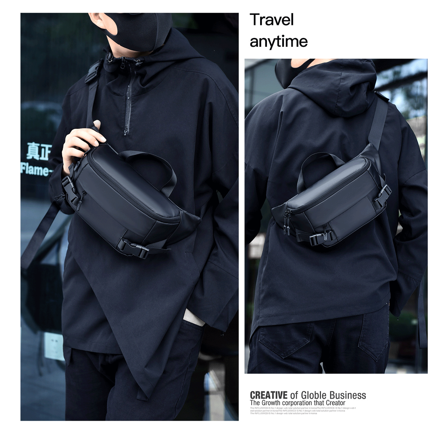 nylon Outdoor Waterproof shoulder chest bag Fanny Pack 15