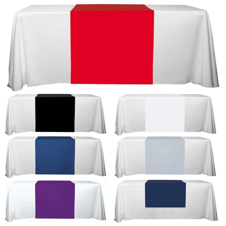 "Roger Six" 60" L Table Runners (One Color Print) / Accommodates 3 ft Table and Larger 25
