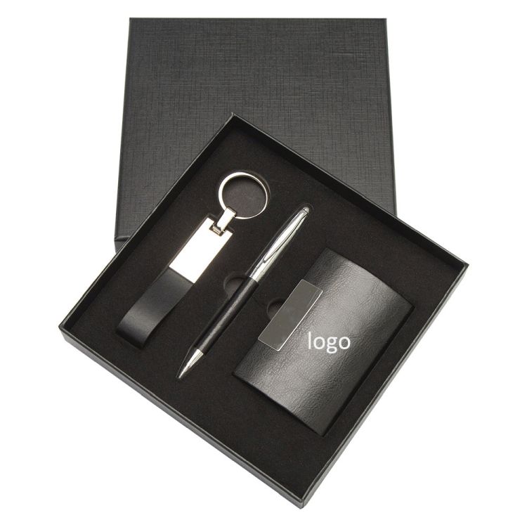 Wooden Gift Box Pen & Card Holder Set 2