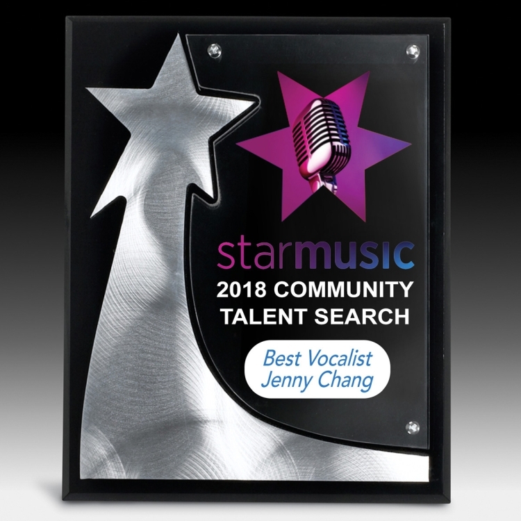 The Rising Star Plaque - Screen Printed - (8" x 10" x 3/4") 6