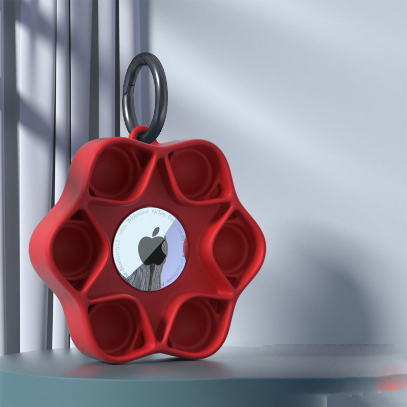 Silicone AirTag Keychain Combined Tracker Finder and Pop it Bubble 7
