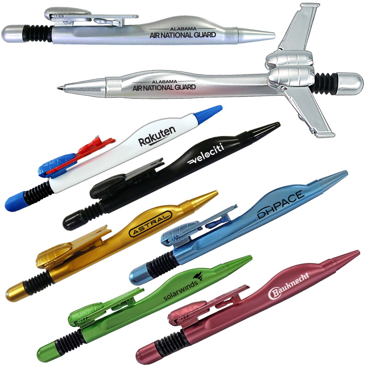 Delightful Airplane Ballpoint Custom Pens With Folding Wings - Air Force, Navy, Aerospace 1