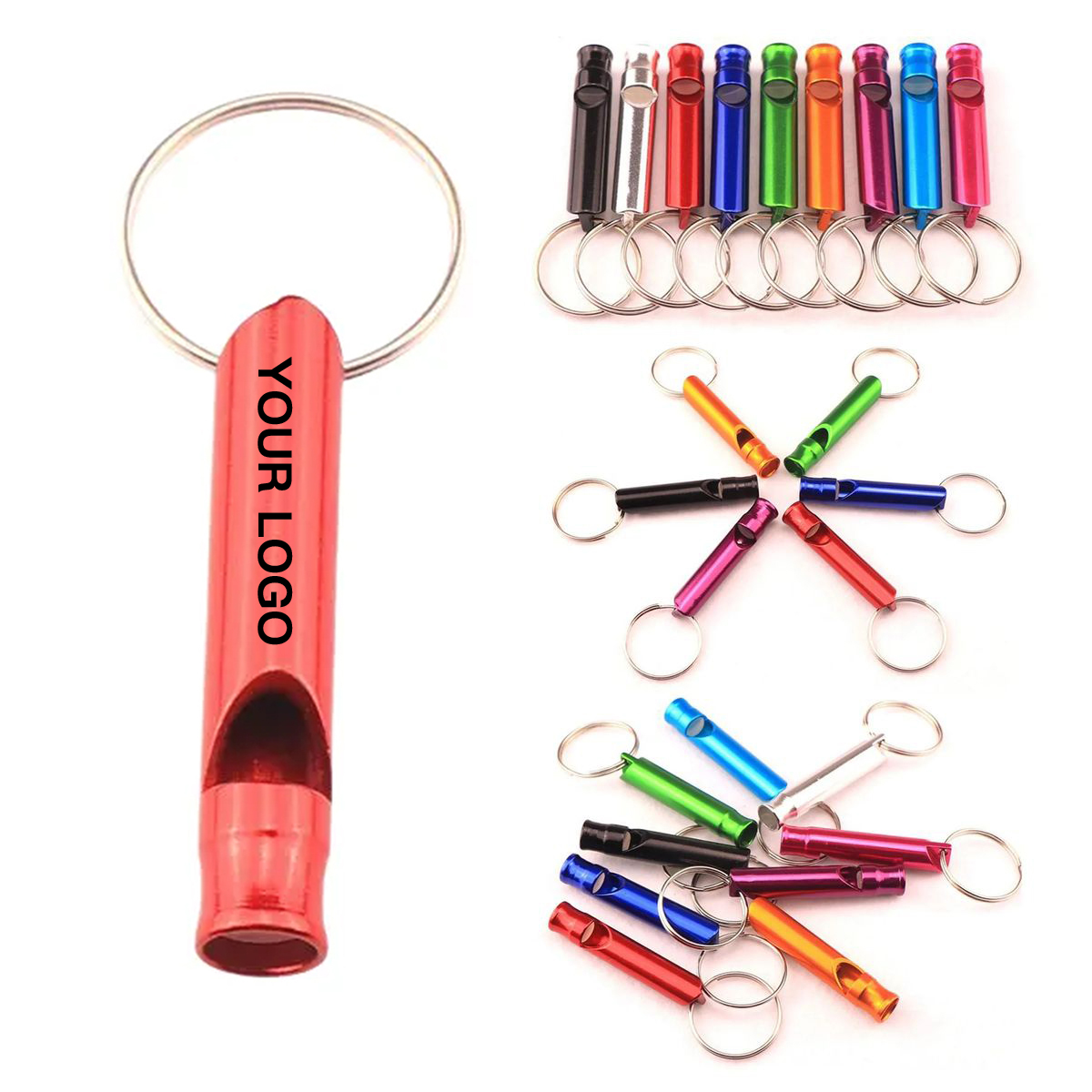 Portable Outdoor Whistle Key Chain with Keyring 2