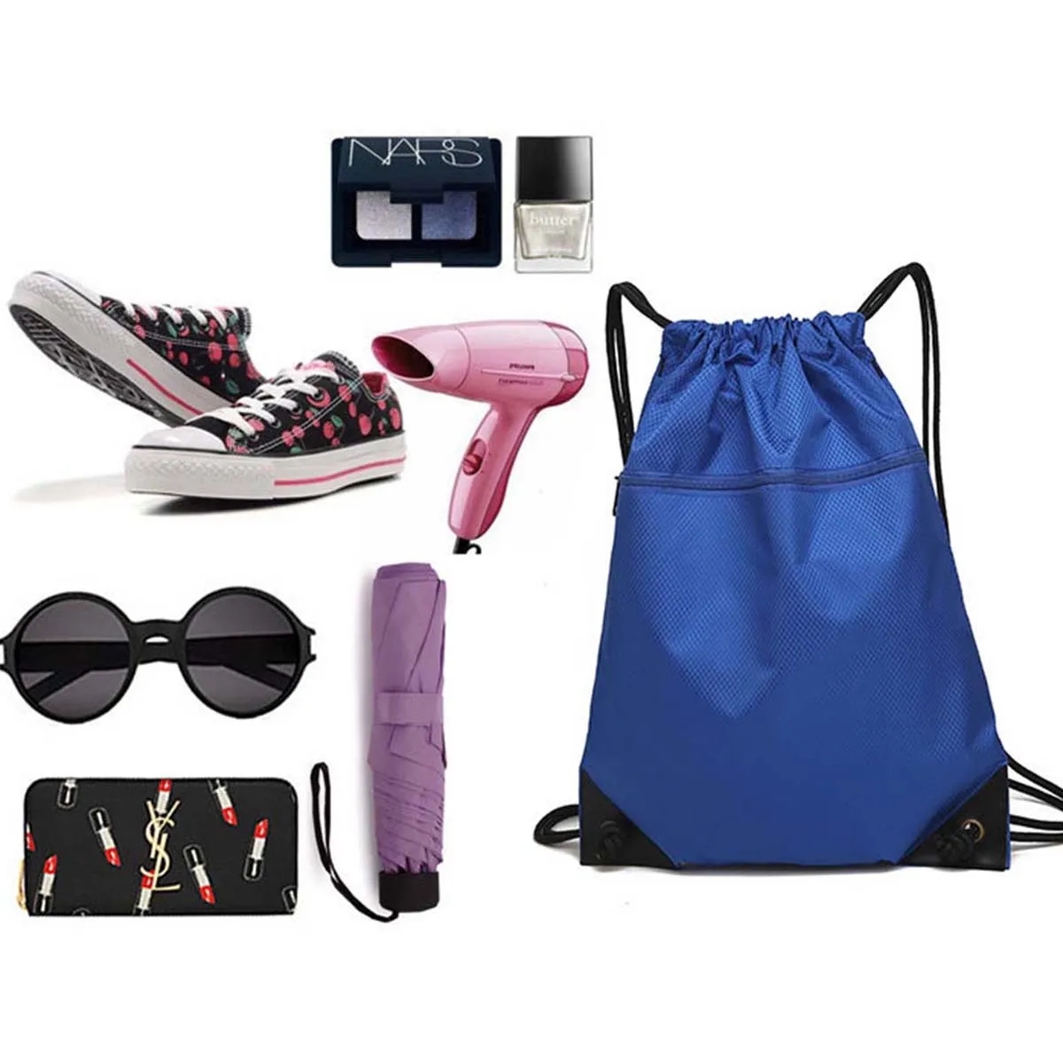 Portable Travel Sports Drawstring Backpack 2