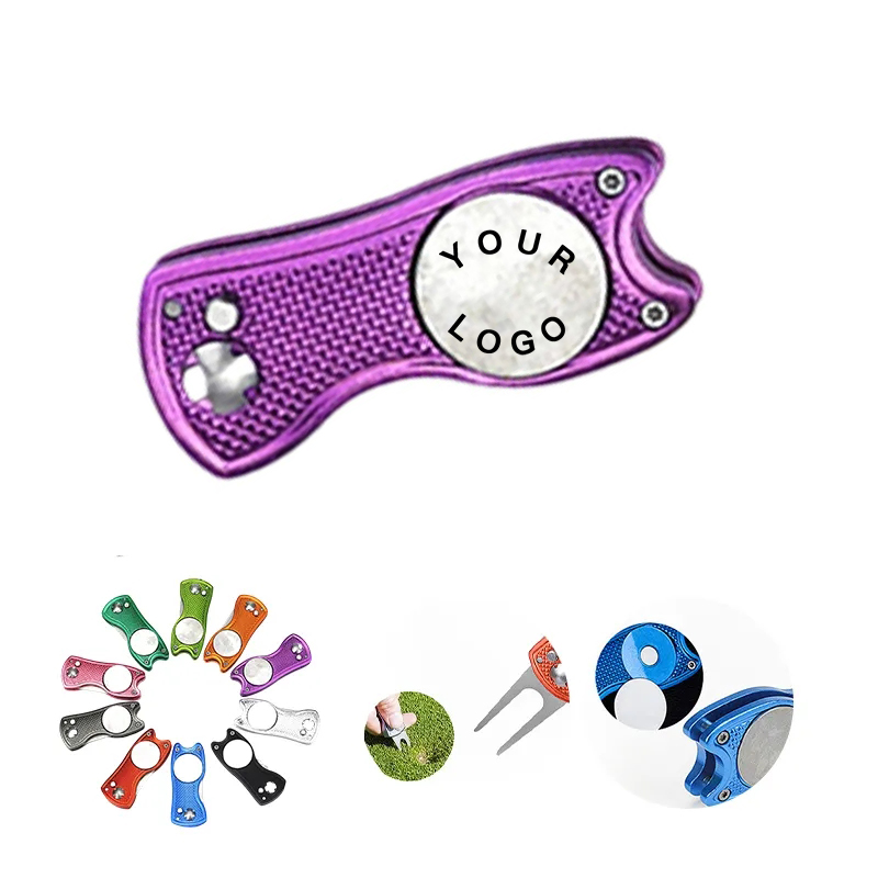 Foldable Stainless Steel Golf Divot Tool with Branding Options 1