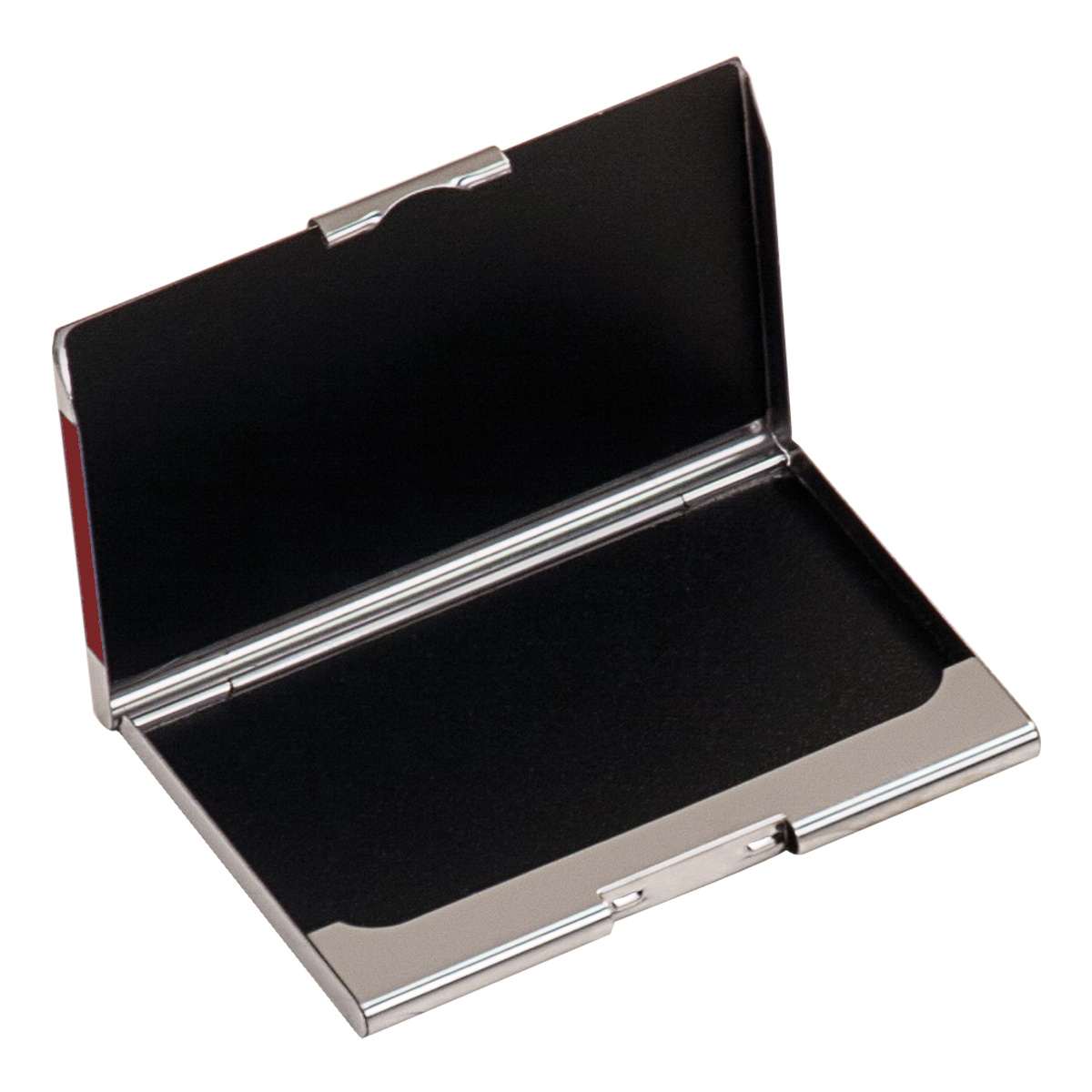 Red Stainless Steel Business Card Holder 1