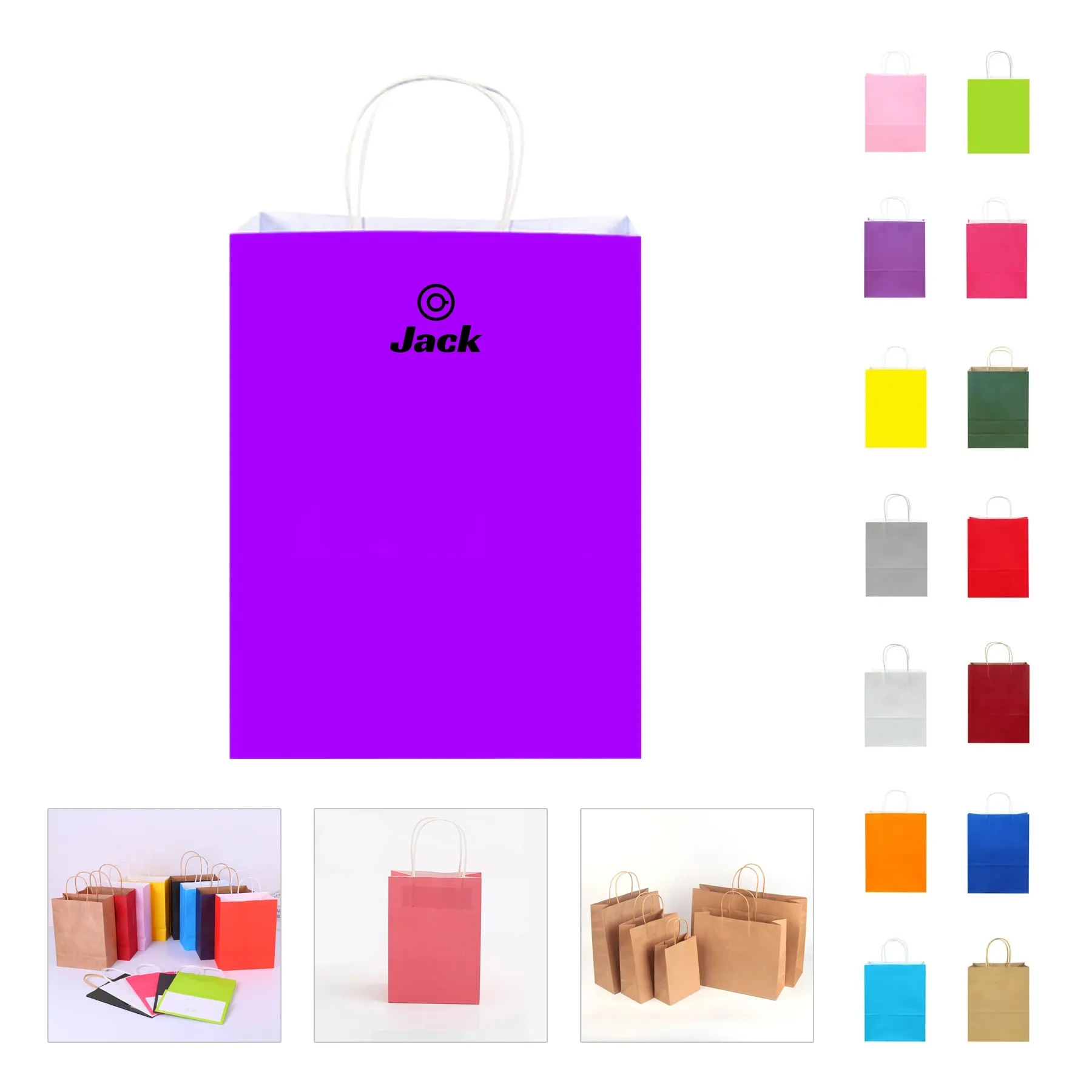 Colorful Kraft Paper Shopping Bags 5