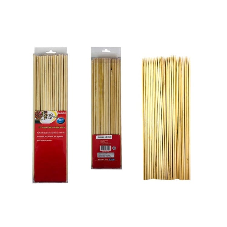 Bamboo Skewers - 100 Pack 12" 2