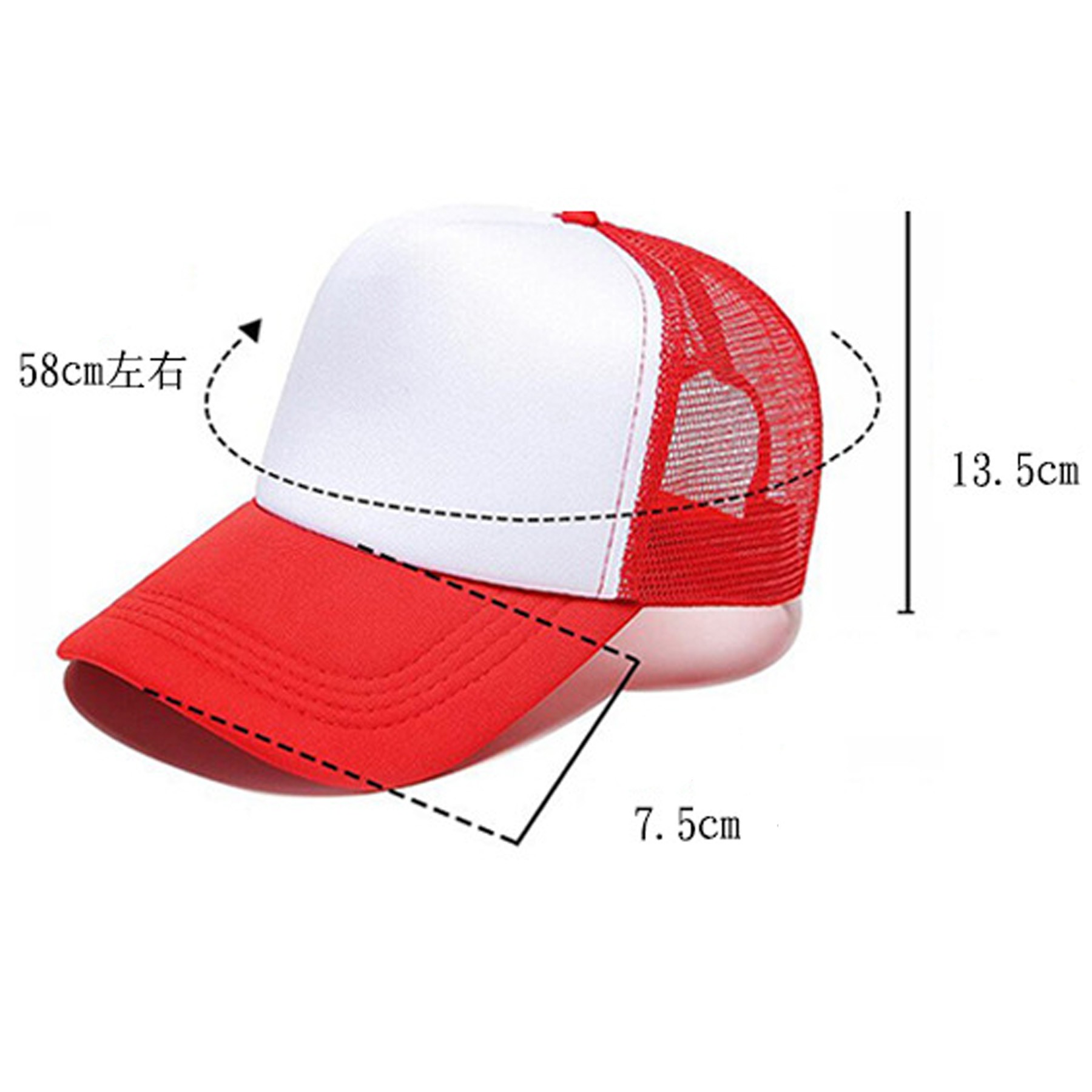Trucker Mesh Caps w/ Sponge Visor & Plastic Snapback 7