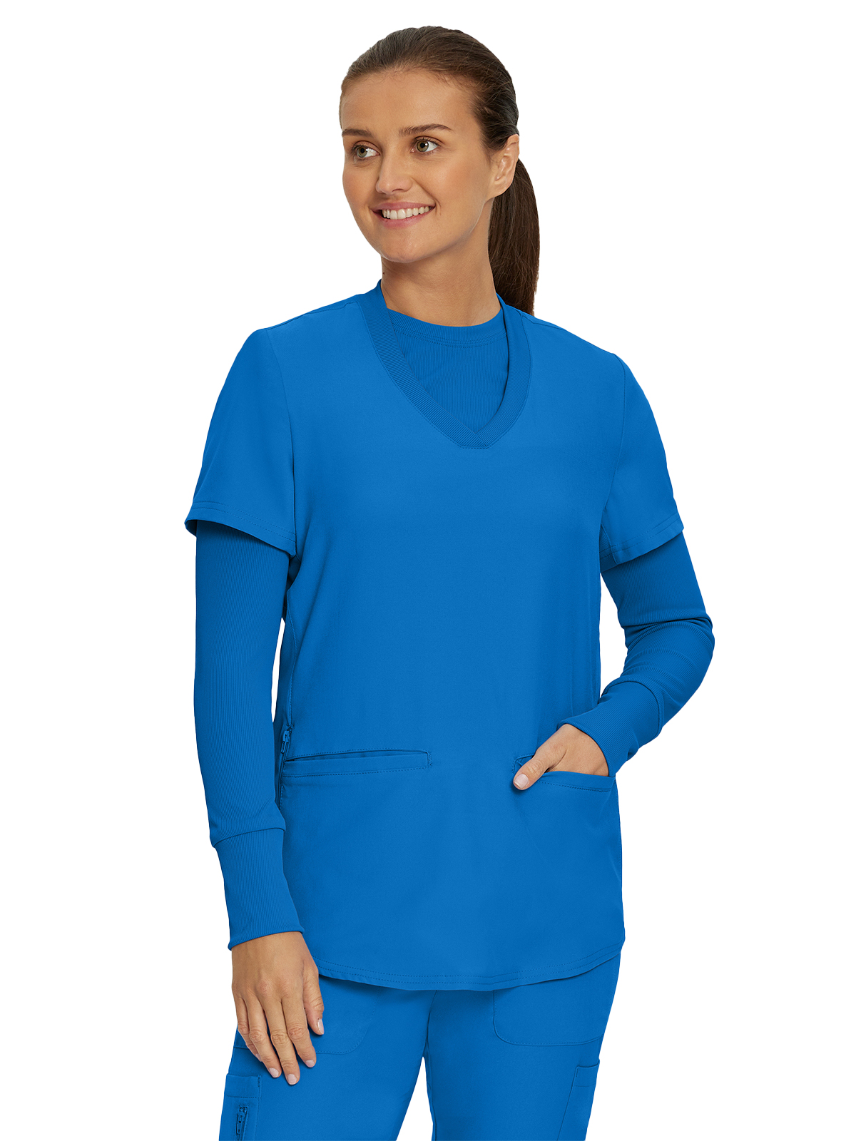 Landau - Forward - Women's One-Pocket Long-Sleeve Crew Neck Underscrub Tee 4