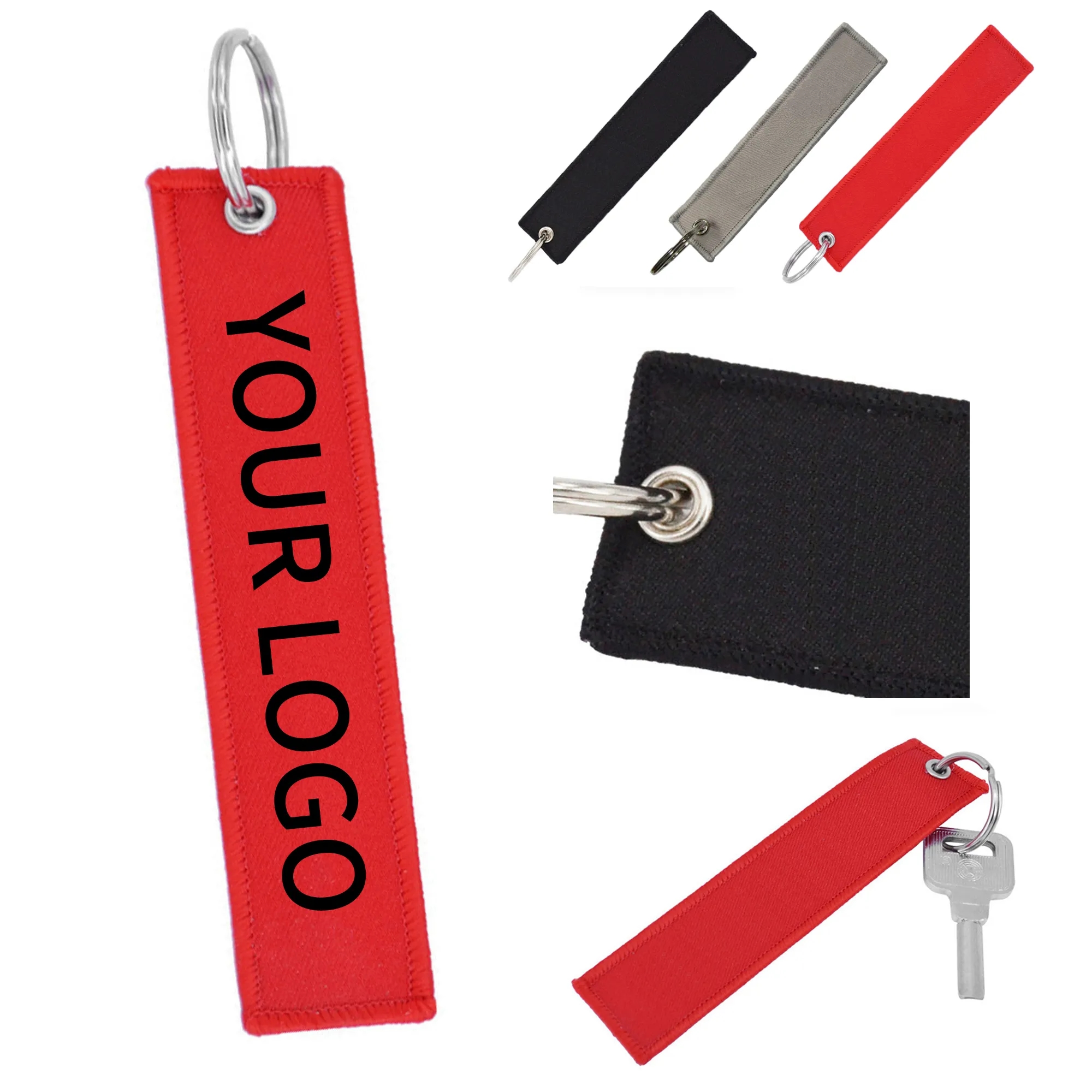 Strong Woven Polyester Keychain with Elegant Pattern 1
