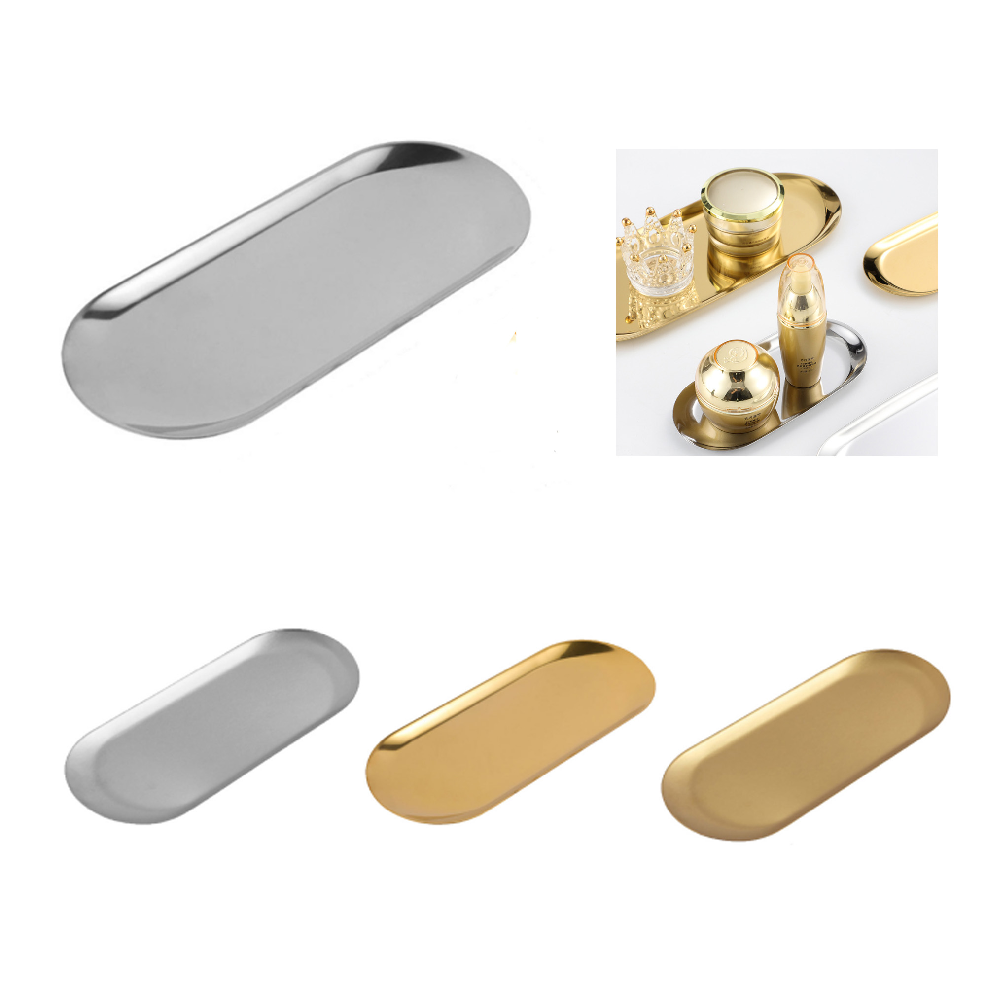 Oval Stainless Steel Tray 2