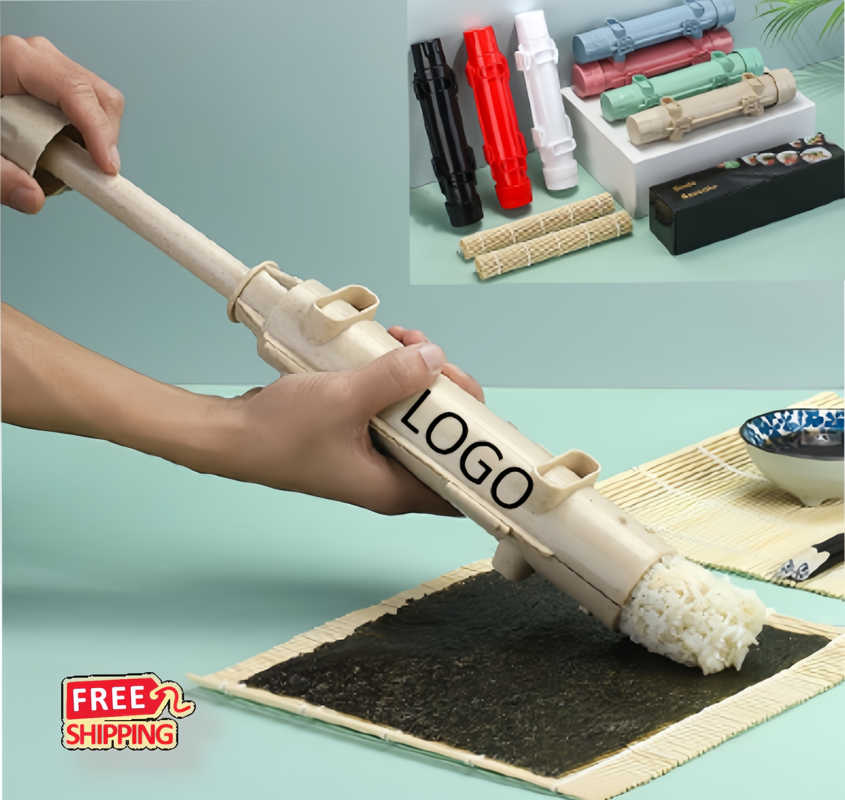 Sushi Maker Kit with Roller Mold 3