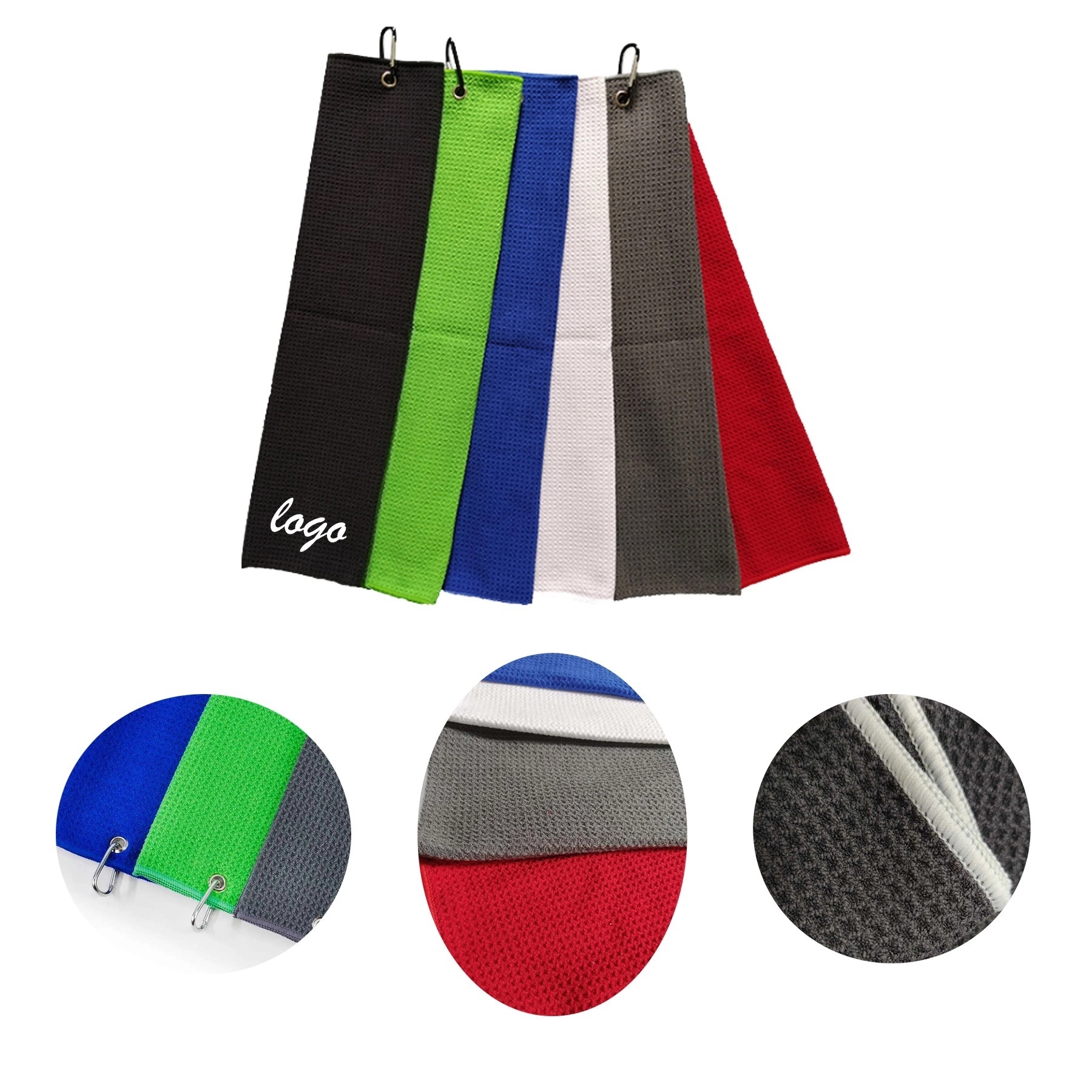 Microfiber Golf Towel with Carabiner 2